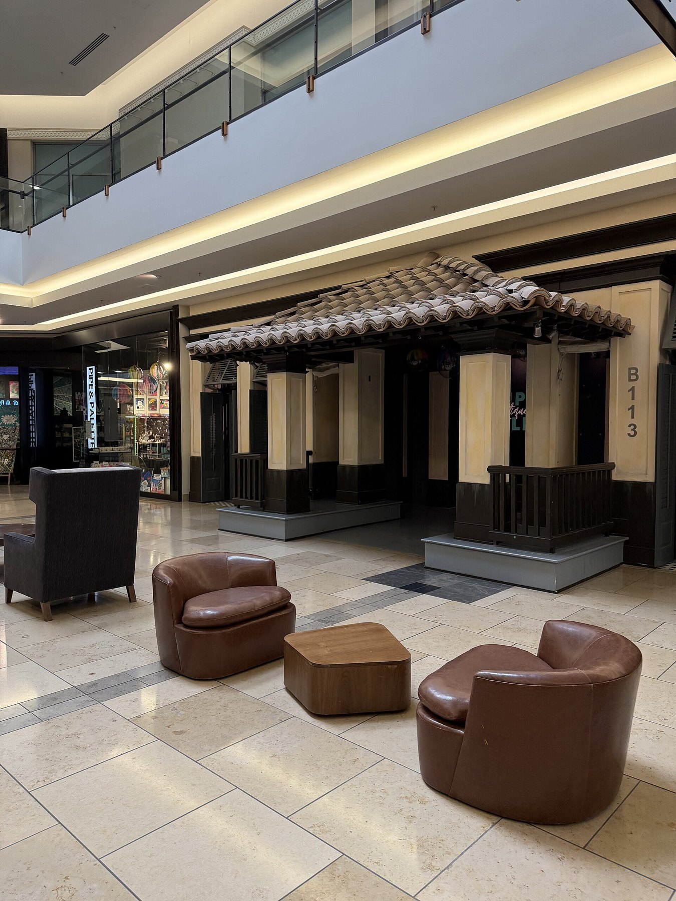 Storefront in a shopping center